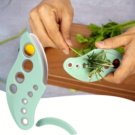 Mini Örtstrimlare med Nio Hålstorlekar, Inkluderar Kniv & Skyddshölje