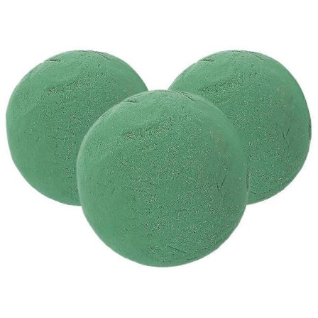 3 stk. Blomsterkugle Blomster Skum Svamp Grønt Friske Blomster Skum Mudder Blomster Vådt Skum