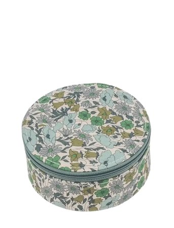 Bon Dep Jewelry Box Round Mw Liberty Poppy And Daisy Teal - Green - ONE SIZE