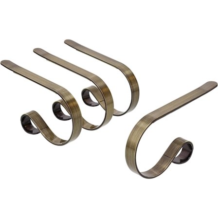 4-pack The Mentle Clip Julstrumpor Krokar för Öppen spis Metall Hängare Jul Del
