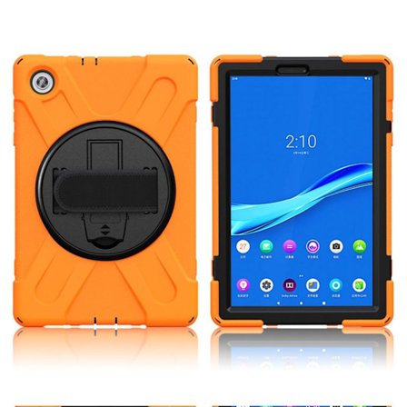 Lenovo Tab M10 HD Gen 2 360 vridbar kickstand-hållare + silikonfodral - Orange