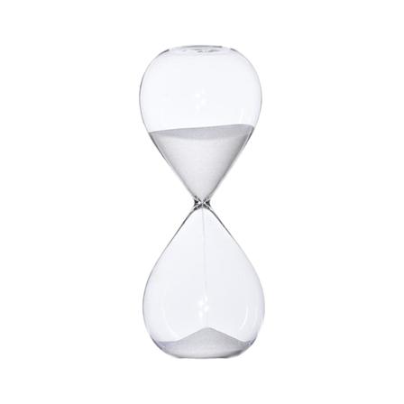 5/30/60 minutter Rund Sand Timer Personlighet Glass Timeglass Ornamenter Nyhet Tidsstyringsverktøy White 30 Minutes