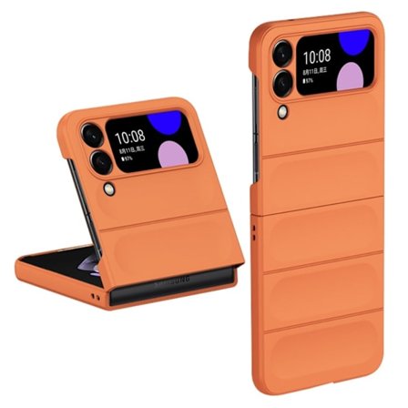 Mjukt greppformat Samsung Galaxy Z Flip4 skal - Orange