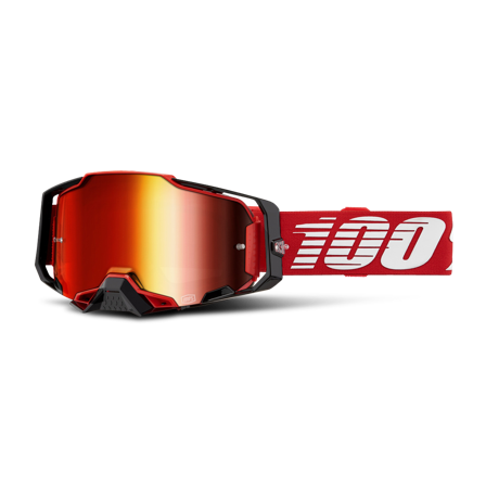 Gogle Cross 100% Armega Lustrzanka Czerwony