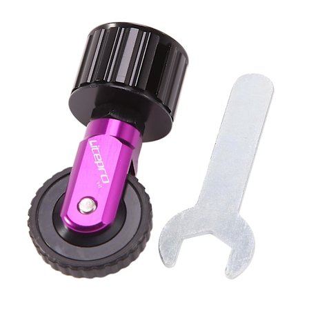 Til 33,9 mm sadelpind Easy Wheel Wheel K3 sammenklappelig cykelrørstang 412 Easywheel cykeldele, lilla