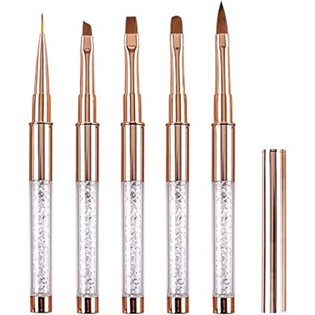 Neglekunst Pensel Professionelle Gel Negle med Hætte Hætte - 5 Stykker Fi