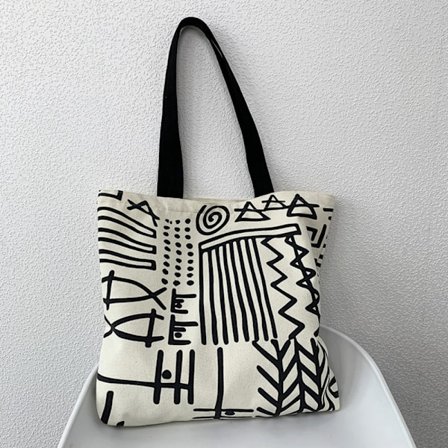 Damväska med stor kapacitet Söt tygväska i canvas F F