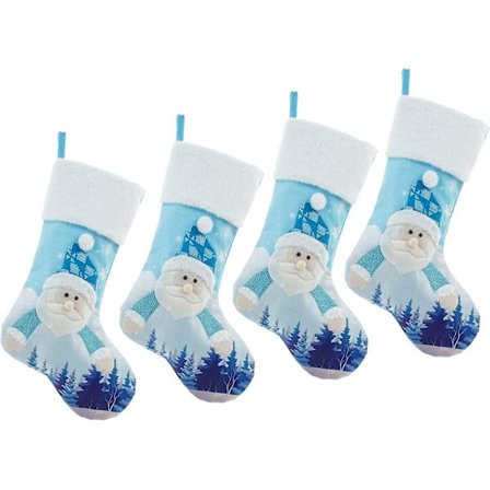 Paket med julstrumpor, 18-tums stor julstrumpedekoration med LED-lampor, barnens julstrumpeuppsättning