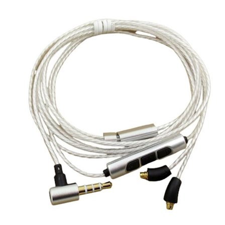 Kvalitetsforsølvet MMCX-kabel til SE535/215 hovedtelefoner. Ledningen forbedrer lydkvaliteten og komforten. 20x0,06 mm kerner