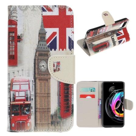 Wonderland Motorola Edge 20 Lite Flip Etui - London Tårn Multicolor