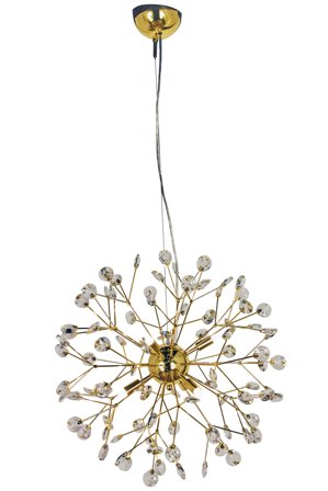 Aneta Lighting VIVA taklampe, messing, med krystall