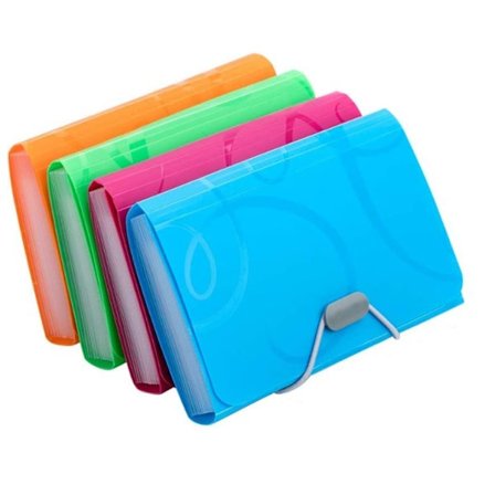 Utvidbar filmappe 4 stk B6-størrelse Liten bærbar 13 lommer Doc