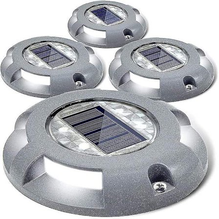 Solcelled Dæklys Indkørsel Doklys Led Solcelledrevet Udendørs Vandafvisende Vejmarkeringer