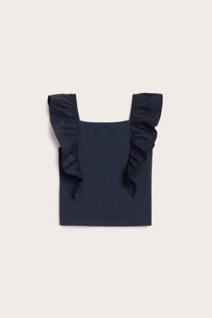 Kappahl | Topp med volangermer | Blå