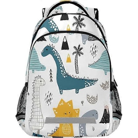 Hest Blomster Ryggsekk Solsikker Dinosaur Skolesekk for Gutter Jenter Barneskole Bokveske Reiseveske Casual Ryggsekk