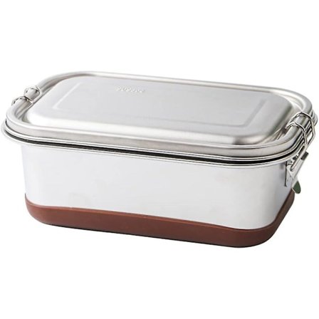 Lunchlåda, 304 rostfritt stål lunchlåda dubbla lager 3 fack 1,2 liter med silikonbotten