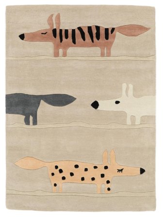Puppy Tapis Enfant 140X200 Petit Beige De Laine