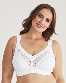 Bh uten bøyle Cotton Star Hvit - B95 - Swegmark