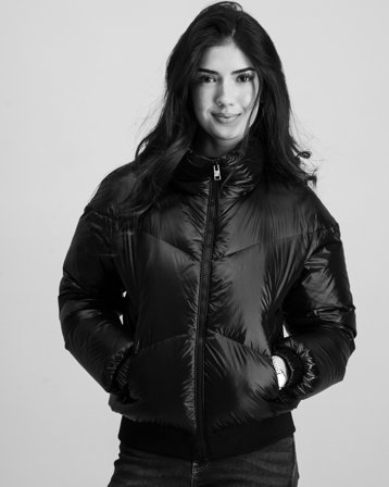 Woolrich ALIQUIPPA BOMBER Czarny Kurtki Dziewczyna - Kids Brand Store