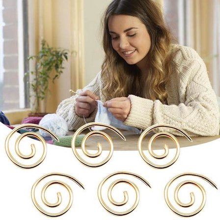 Spiraali Kaapeli Neulepuikko Ruostumattomasta Teräksestä Valmistettu Kaapeli Neula Huivi Neula Lanka Ompeluun Neulomiseen Kaarevat Gobeliini Neulat 