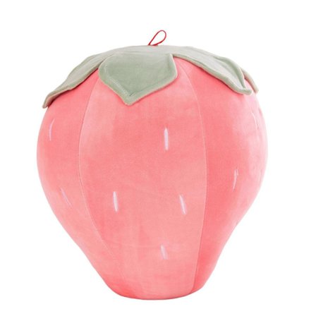 Jordgubbs Plyschkudde för Barn Supermjuk Fylld Fruktleksak Söt Kudde Tvättbar Julklapp för Barn Lärare Vänner[D]