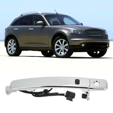 Bilens Ydre Dørhåndtag Foran Venstre 80645‐CA000 Smart Entry Nøgleløs Udskiftning til Nissan Rogue 2010‐2013