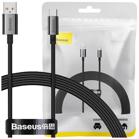Baseus Superior Series USB-A / USB-C kabel 100W 2m - svart
