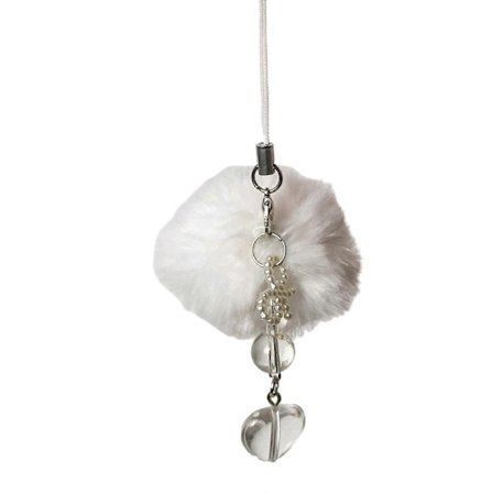 Yndig Hjerte Perlebesat Telefon Vedhæng Bløde Kanin Kugler Telefon Rem Hængende Smykker Sødt Nøglering Tilbehør Taske Dekoration