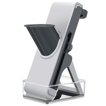 Sikkerhedsskærer Køkken Grøntsagsskærer Mad Rivjern Justerbar Multi-blad Hurtig Terning Kartoffel Frugt Koldt Kød Hjem (1 Stk, Blå)