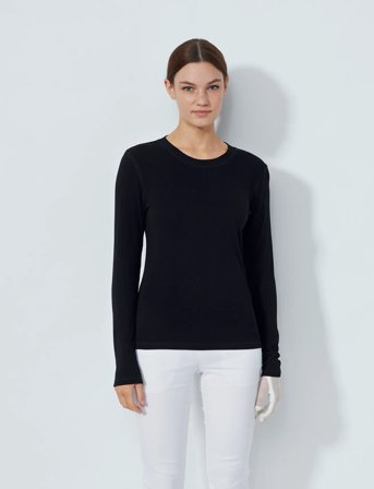 Daily Sports Ancona Ls Round Neck - Black - XXL