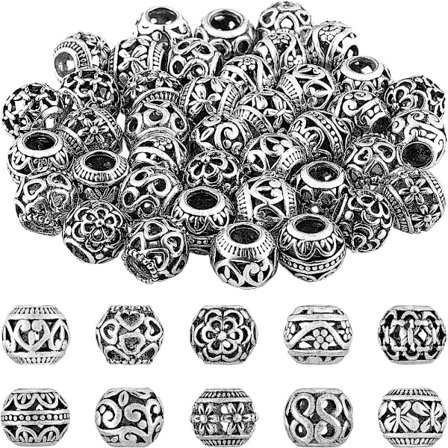 Spacer Beads Hule Løse Perler Store Hulperler