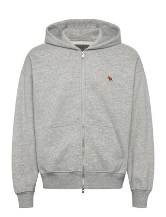 Icon Full Zip Grey Abercrombie & Fitch
