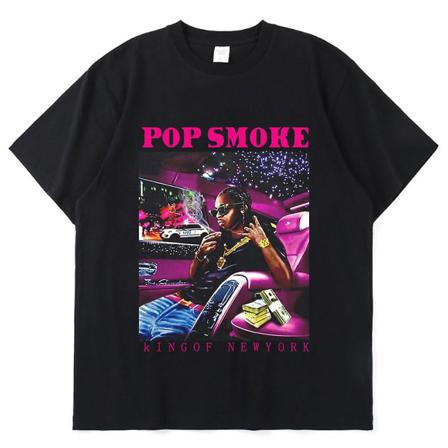 Vintage Cool Rap Pop Smoke T-shirt För Män För Kvinnor