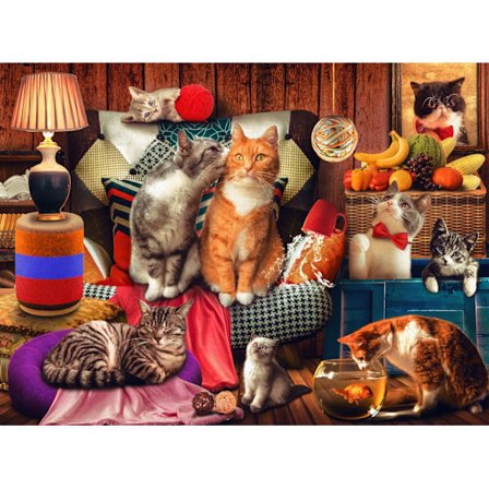 1000 palan palapeli olohuone kissa 69*51CM