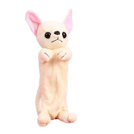 Kawaii Plys Hund Penalhus - Tegneserie Hvalpe Design Til Børns Skoleartikler, Papirvarer Opbevaring