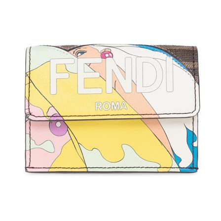 Fendi Wallets & Cardholders Gul, Dame Punge og Kortholder, Størrelse: ONE Size