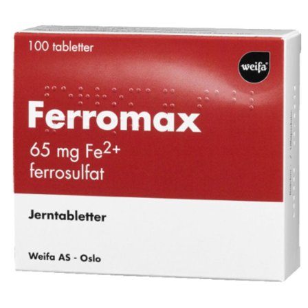 Ferromax 65 mg jerntabletter 100 stk