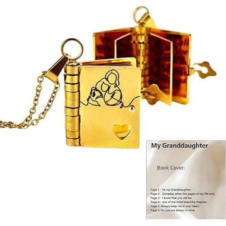 Til barnebarn - Min stolte barnebarn bog halskæde, barnebarn gaver fra bedstemor personlig graveret skjult