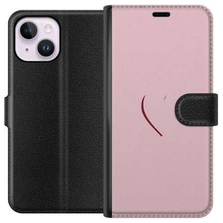 Kompatibelt Plånboksfodral till Apple Apple iPhone 15 Plus SoftPinkLove