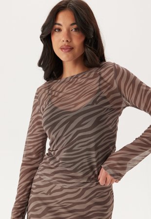 BUBBLEROOM-Long Sleeve Mesh Top-XS