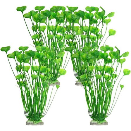 Akvariedekorationsplanter, 5 stk. Kunstige akvarieplanter 15"