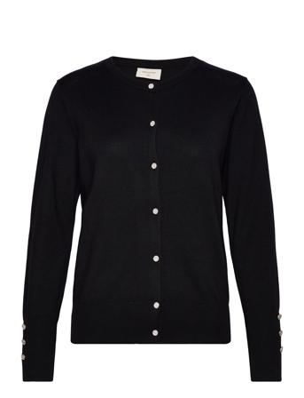 Fqkatie-Cardigan Strikkegenser Cardigan Svart FREE/QUENT*Betinget Tilbud