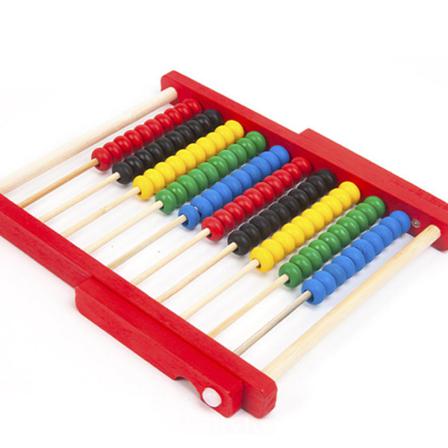 Förskolemattelärande Leksak, 10-radig Träram Abacus Med M