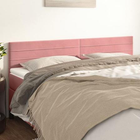 Vidaxl Huvudgavlar 2 St Rosa 80x5x78/88 Cm Sammet Rosa