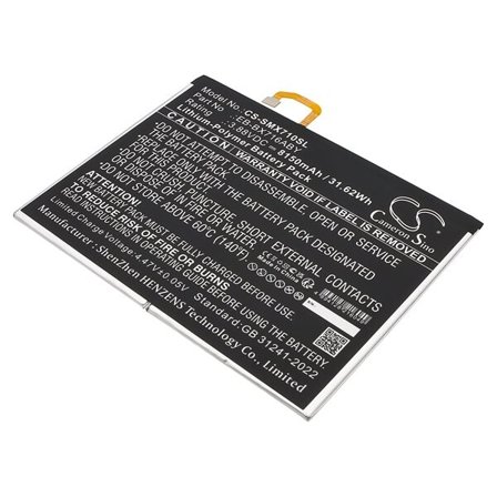 Batteri til nettbrett for Samsung Galaxy Tab S9, SM-X710, SM-X710N og andre.