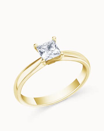 Solitaire Ring Caroline 18K Yellow Gold Natural Diamond 0.50 Carat - Engagement Rings & Wedding Rings from Vanbruun