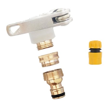 Universal 3-i-1 Messing Slangehane Konnektorsæt Vintage Vandhane Adapter Vaskemaskine Hurtig