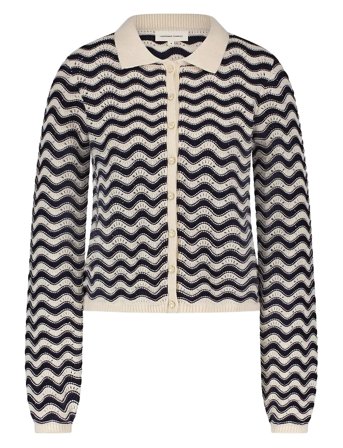 Caro Crochet Cardigan Long Sleeve Beige Fabienne Chapot