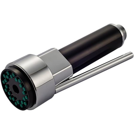 Udskiftningsbrusesprayhoved med trykknap til køkken og bad