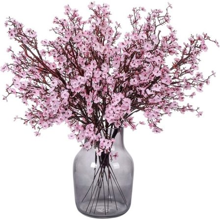 6 stk kunstige blomster falske blomster Gypsophila hjemmedekorasjon Rosa